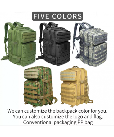 45L Multiple Color Selection Custom logo Oem nylon military Tactical Backpack