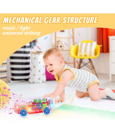 Universal Wheel For 360-Degree Spin Electric Toy Children'S Toy Transparent Gear Car