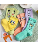 New Style Hot Sale Fashion Funny Anime Cartoon Hip-hop Skateboard Stocking Soft Cotton Popular Couples Cartoon Socks