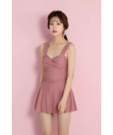 2022 New Design Hot Selling Fashion Solid Color Swim Dress Swimsuit Ruffle Luxury Swimwear For Women