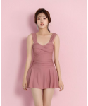 2022 New Design Hot Selling Fashion Solid Color Swim Dress Swimsuit Ruffle Luxury Swimwear For Women