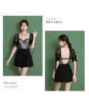 2022 Trendy Style Swimwear Korea Hot Girls Beachwear Short Sleeve Swimsuit Gauze Fashion Bathing Suit With Skirt