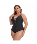 New Design Wholesale Solid Color Sexy Bikini Plus Size One Piece Swimwear For Women