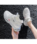 2022 autumn new flying woven sports thick-soled footwear front lace-up fashion ladies casual shoes running women's sneaker