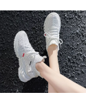 2022 autumn new flying woven sports thick-soled footwear front lace-up fashion ladies casual shoes running women's sneaker